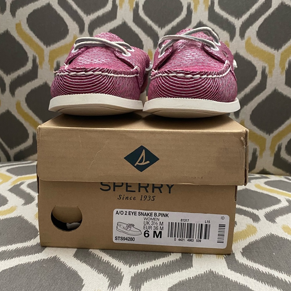 Sperry Top-Sider Pink Boat Shoes - Picture 2 of 5